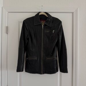 Women's Black Leather Jacket